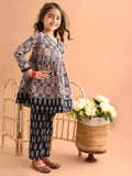 Ethnic Motif Printed Peplum Angrakha Kurta Palazzo Set