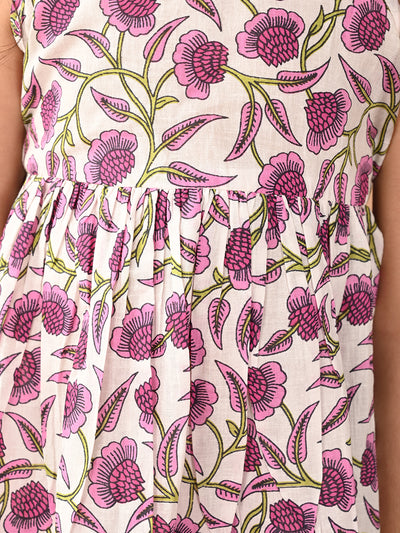 Ethnic Motif Printed Peplum Strappy Top Palazzo Set