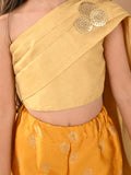 Stylish One Shoulder Top with Attached Dupatta & Sharara Set