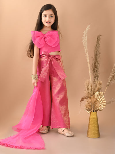 Stylish Sleeveless Top Palazzo Set with Dupatta Set