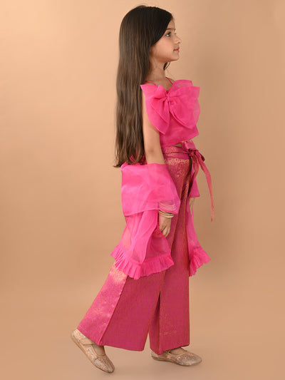 Stylish Sleeveless Top Palazzo Set with Dupatta Set