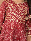 Ethnic Motif Printed Gota Patti Embellishment Angrakha Kurta Palazzo Set