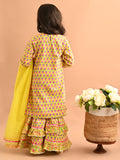 Ethnic Motif Printed Gota Patti Embellished Kurta Sharara Set with Dupatta