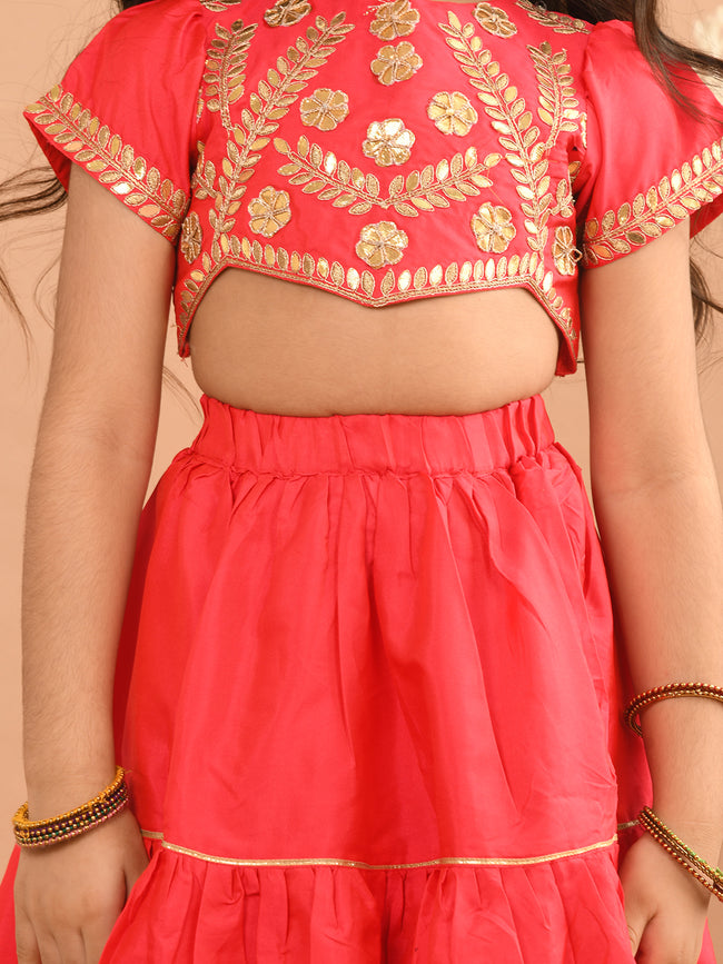Zardozi Embellished Blouse Lehenga Set with Dupatta