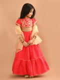Zardozi Embellished Blouse Lehenga Set with Dupatta
