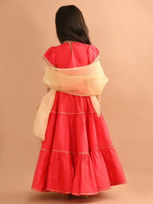 Zardozi Embellished Blouse Lehenga Set with Dupatta