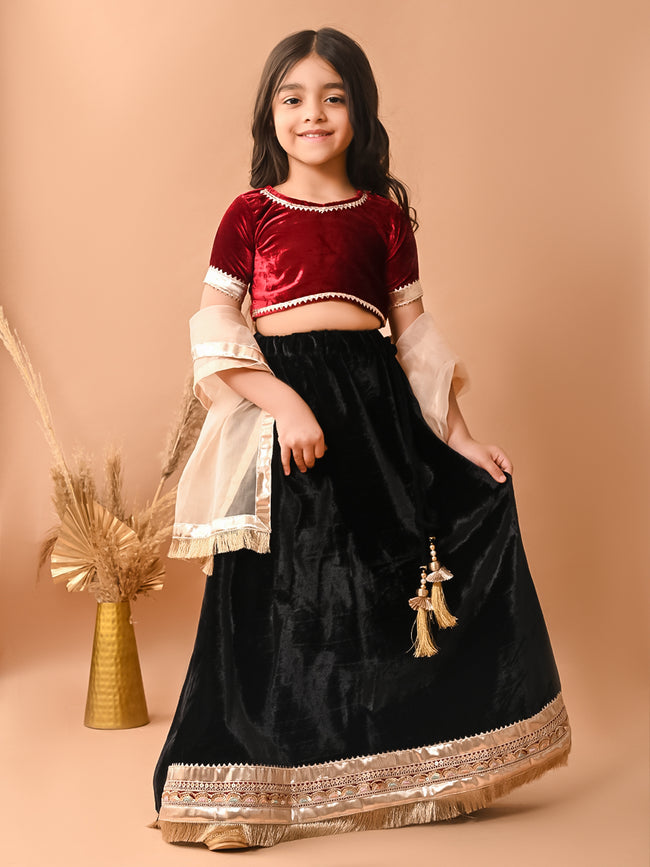 Gota Patti Embellished Lehenga Choli Set with Dupatta