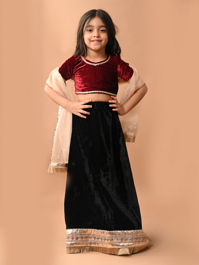 Gota Patti Embellished Lehenga Choli Set with Dupatta