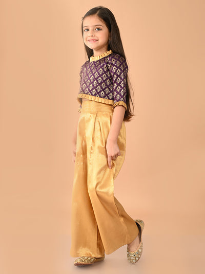 Batik Printed Top with Ankle Length Palazzo Set