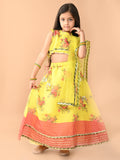 Floral Printed Gota Pati Embellished Lehenga Choli Set with Dupatta