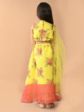 Floral Printed Gota Pati Embellished Lehenga Choli Set with Dupatta