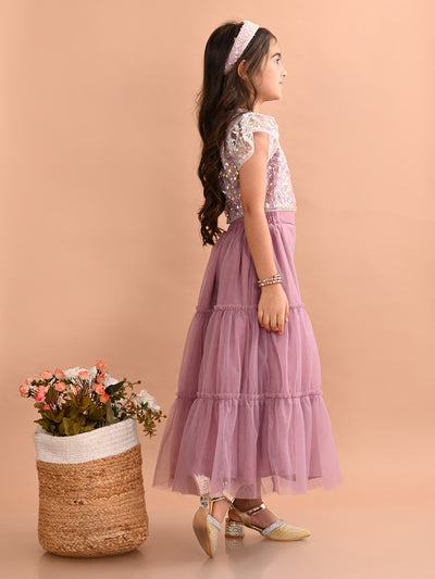 Girls Sequence top with Lehenga set