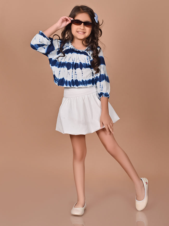 Tie Dye Printed Full Sleeves Cotton Top