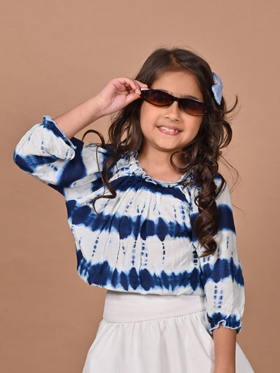 Tie Dye Printed Full Sleeves Cotton Top