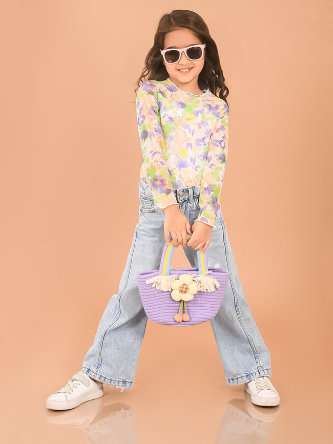 Floral Printed Full Sleeves Casual Top