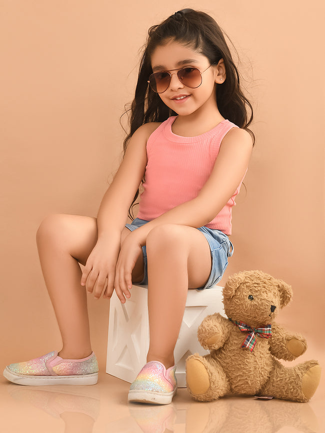 Solid Sleeveless Crop Tank Top