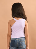 Solid Stylish One Shoulder Crop Top