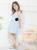 Sky Blue Polka Strappy Dress