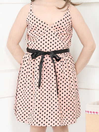 Dusky Brown Strappy Fit and Flare Dress