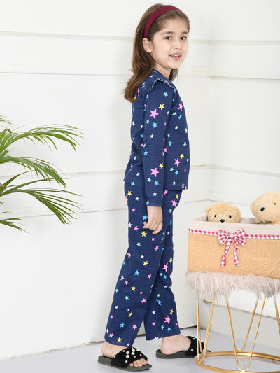 Blue Star Print Overall Nightsuit