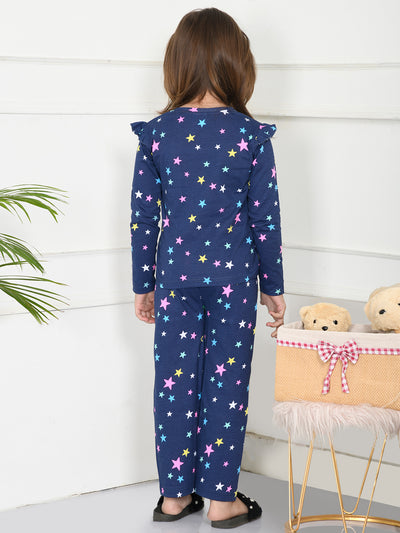 Blue Star Print Overall Nightsuit
