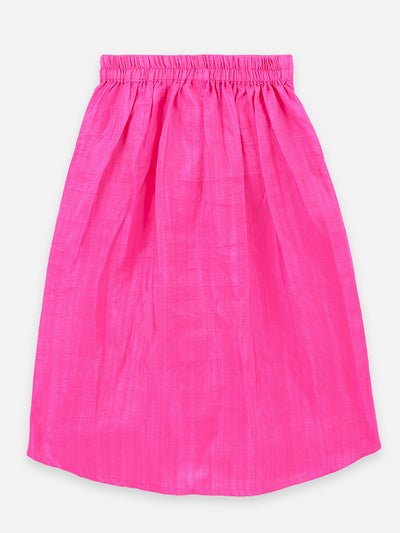 Sequence poncho with drape skirt set