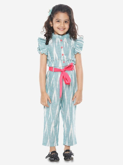 Ikat Green Full Jumpsuit