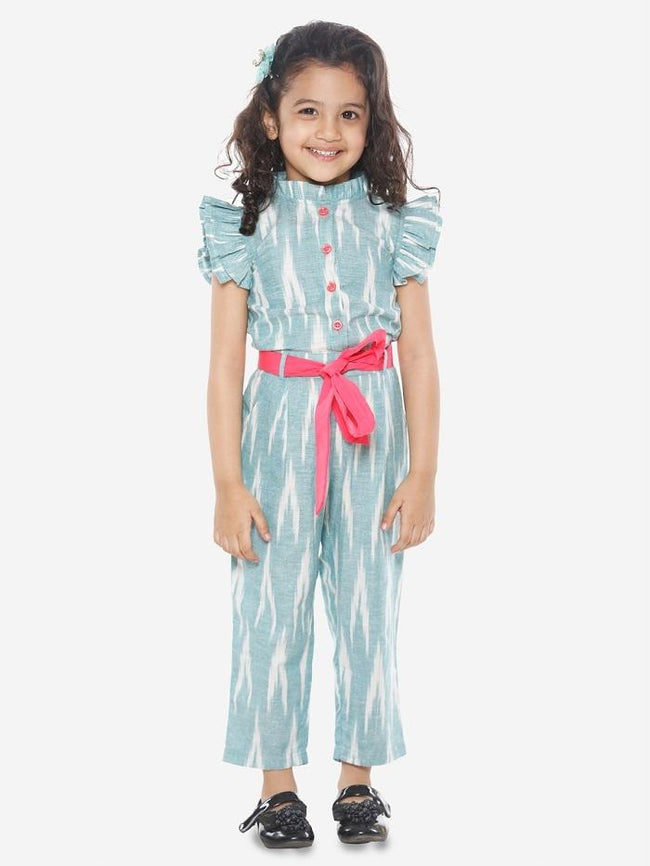 Ikat Green Full Jumpsuit