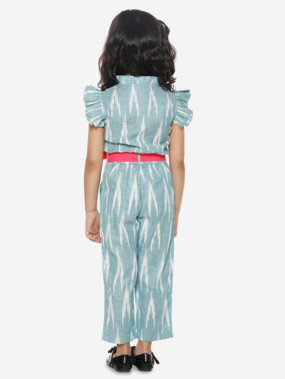 Ikat Green Full Jumpsuit