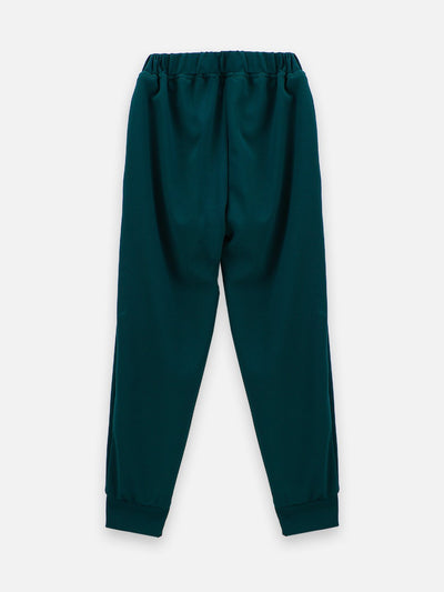 Teal Colour Ruffled sleeves Fish Patch Clothing Set