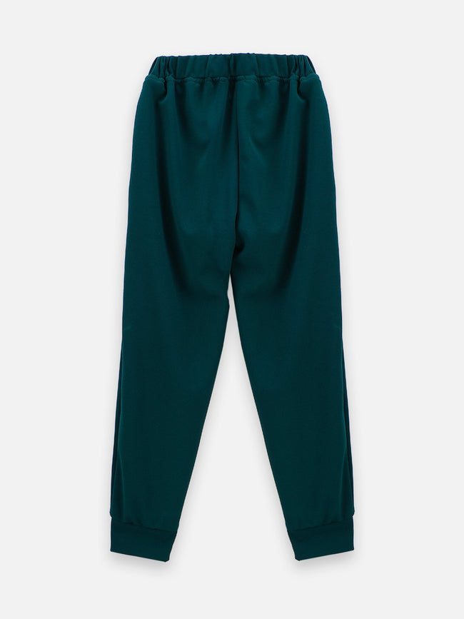 Teal Colour Ruffled sleeves Fish Patch Clothing Set