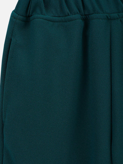 Teal Colour Ruffled sleeves Fish Patch Clothing Set