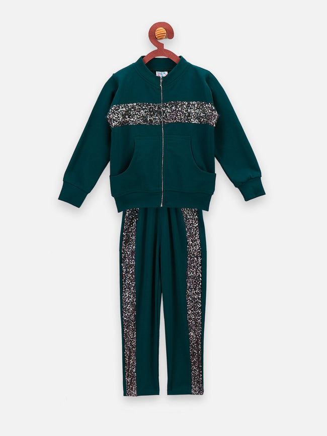 Teal Colour Sequin Work Clothing Set