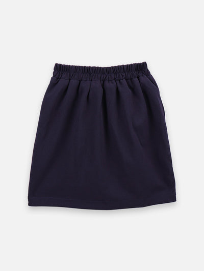 Classy Navy bow peplum skirt Set