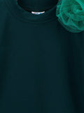 Teal Mesh Detailing Designer Dress