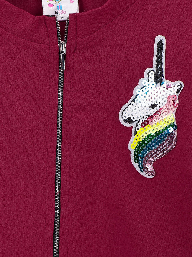 Wine Unicorn Patch Designer Jacket