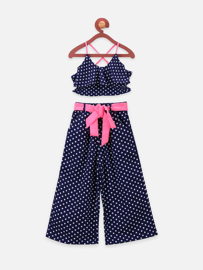 Blue Polka Dot Clothing Set