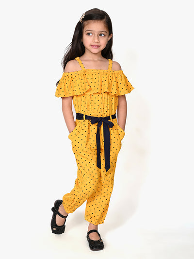 Mustard Yellow Polka Jumpsuit