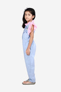 Ballerina Embrodiery  Blue Full Jumpsuit