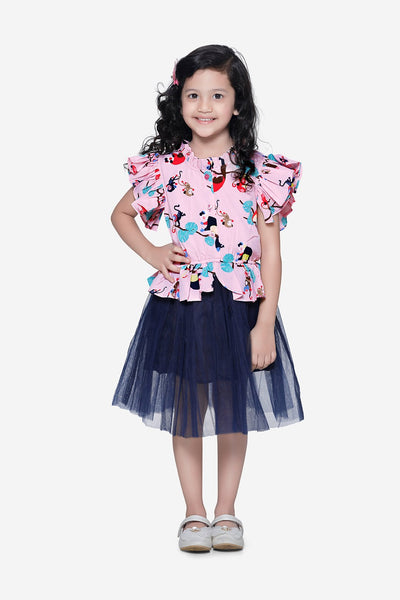 Quirky Print tulle Dress