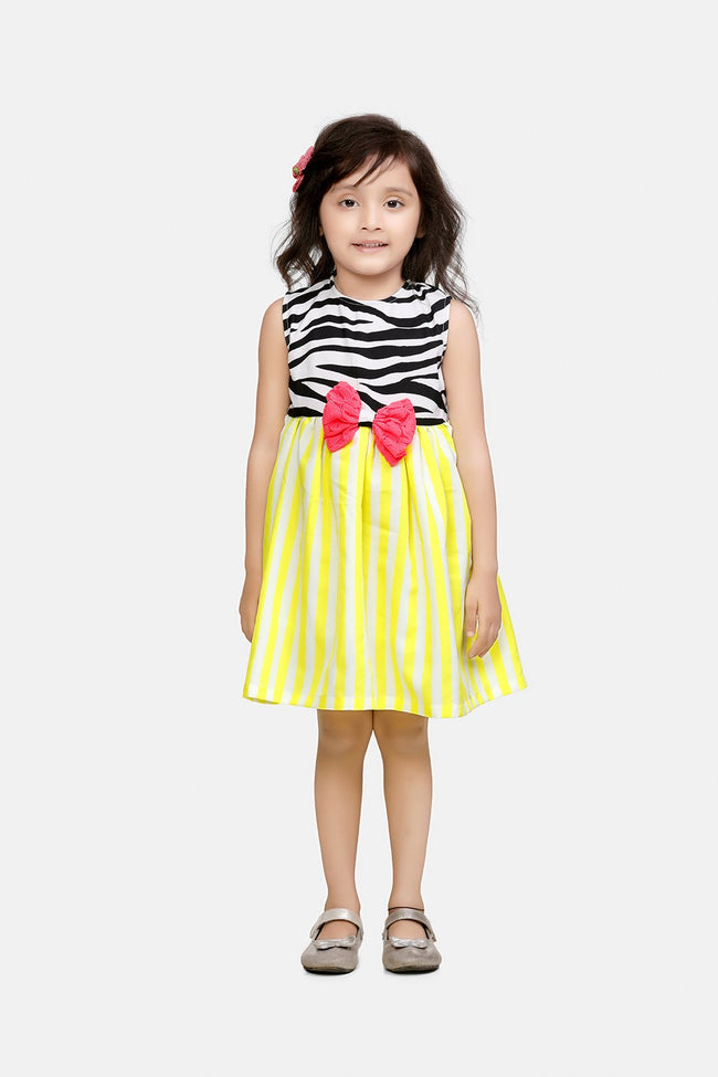 Neon Stripe Tiger Print Dress