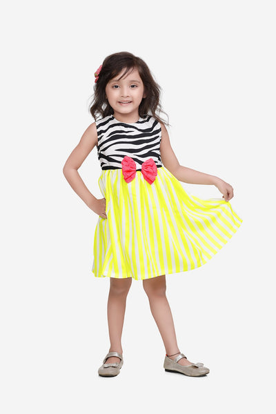 Neon Stripe Tiger Print Dress