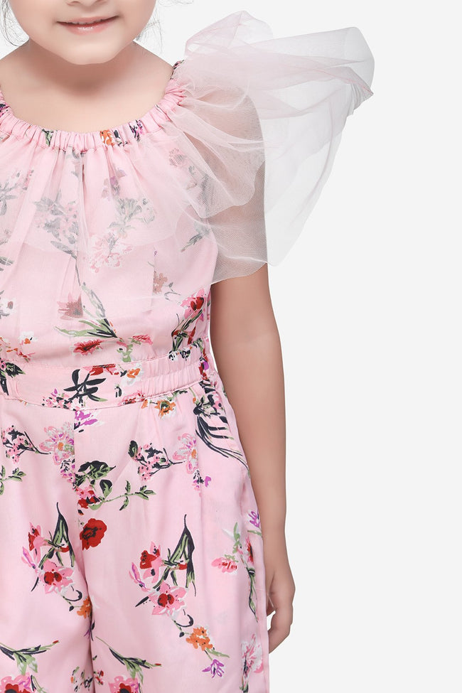 Pink Frilly Full Jumpsuit