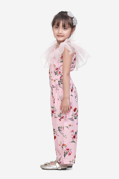 Pink Frilly Full Jumpsuit