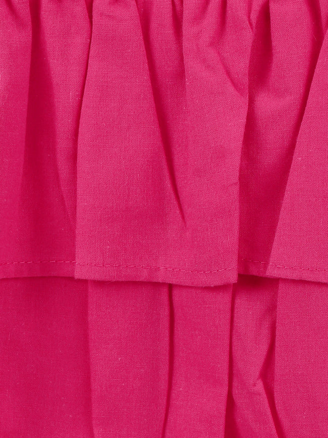 Lilipicks Strappy Dark Pink Top and floral pink palazzo set