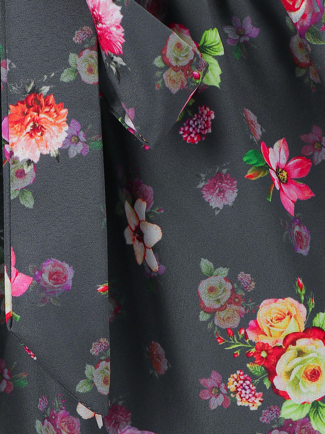 Lilipicks Strappy Dark Pink Top and floral pink palazzo set