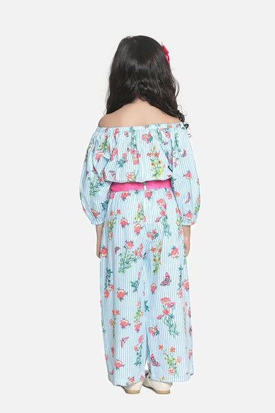 Lilipicks Sky Blue Striped Pant Coordinated Set