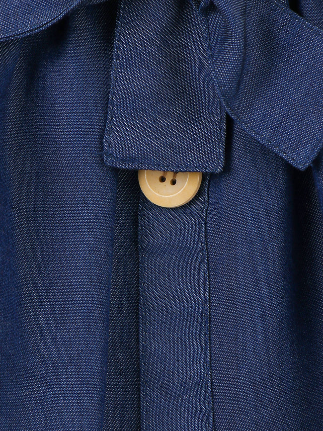 Lilipicks Denim Buttoned Coordinated Skirt Set