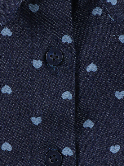 Lilipicks Denim Knot Shirt Top with Skirt Coordinated Set