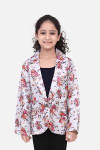 Light Grey Spring Floral Digital Print Blazer